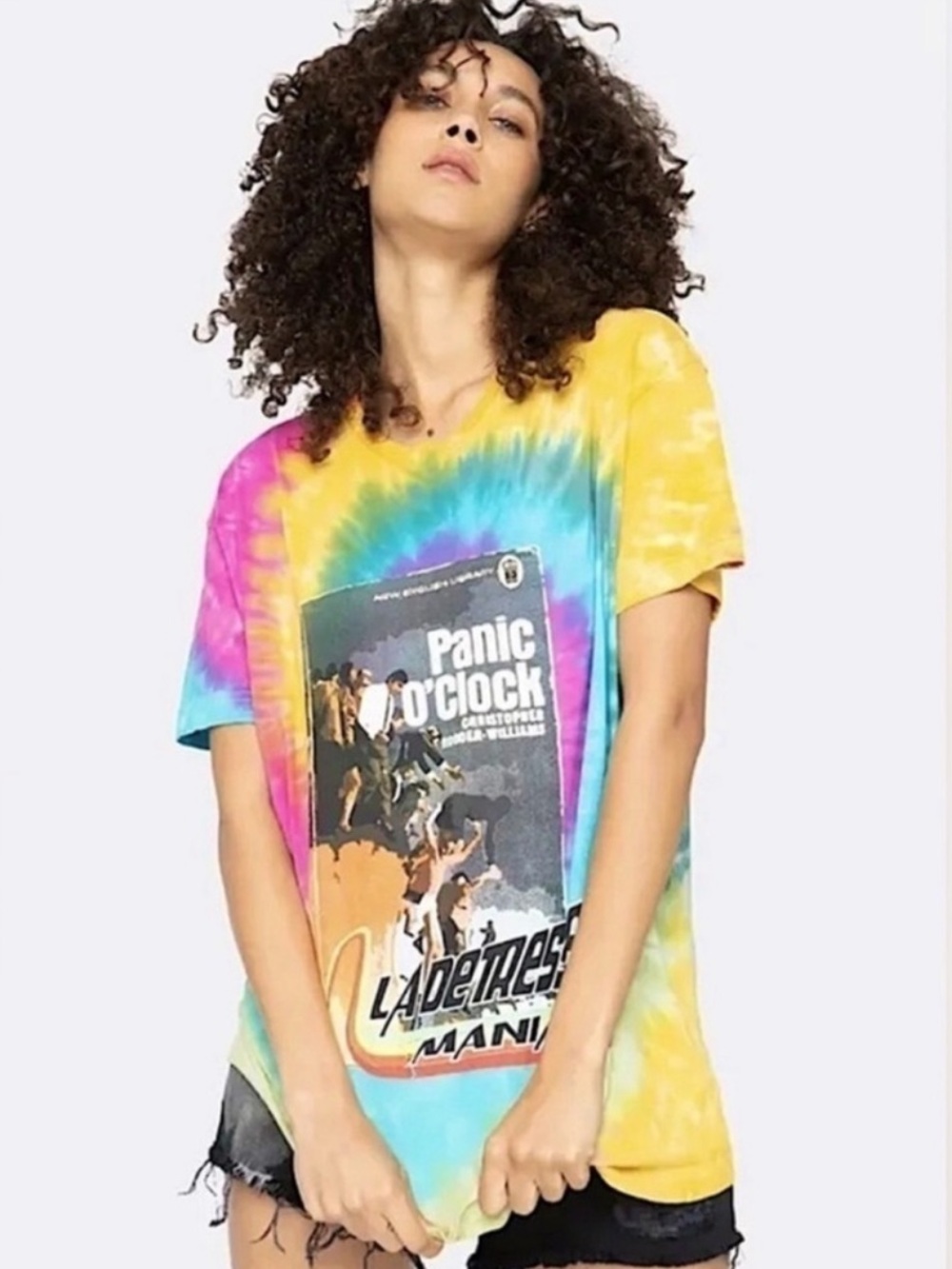NWT La Detresse Tropicali Panic Tee Multicolor Graphic Tie Dye XS Extra Small